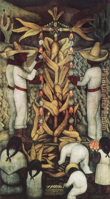Corn Festival, (La Fiesta del Maiz) painting - Diego Rivera Corn Festival, (La Fiesta del Maiz) art painting